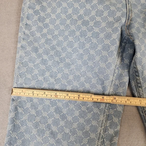 Daily Paper Monogram Denim Jeans Straight Leg High Waist Womens Small - Picture 11 of 16